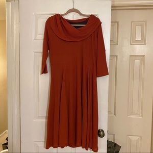 Rust colored Midi Dress